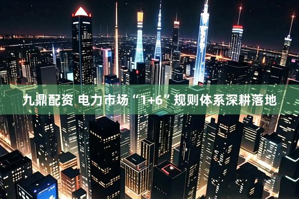 九鼎配资 电力市场“1+6”规则体系深耕落地