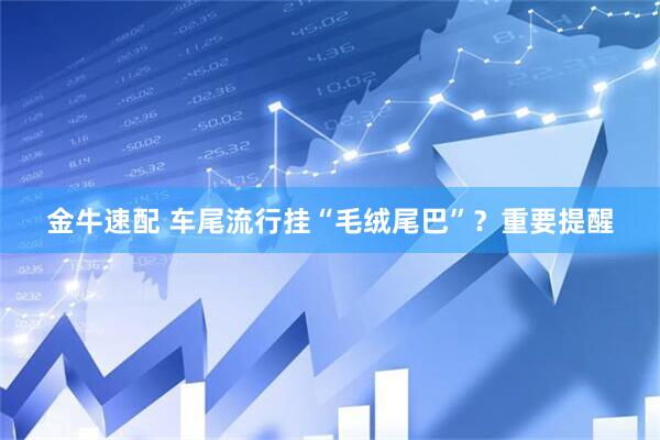 金牛速配 车尾流行挂“毛绒尾巴”？重要提醒